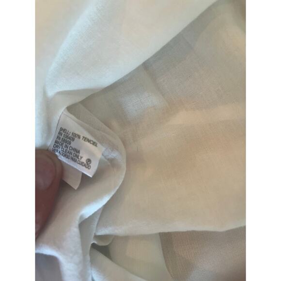 Festival Wedding Shower Tiered Dress Size 14 Shift Tencel Tennis Western Neutral - Picture 6 of 9